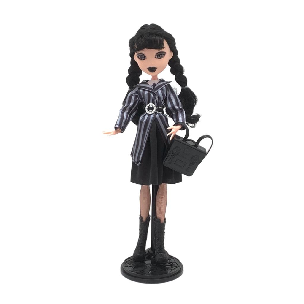 Figurină nouă Wednesday Addams Jucărie drăguță Păpușă Familia Addams Decorațiune cameră Colecție de farmece pentru copii Jucării hobby Cadou de ziua de naștere pentru copii