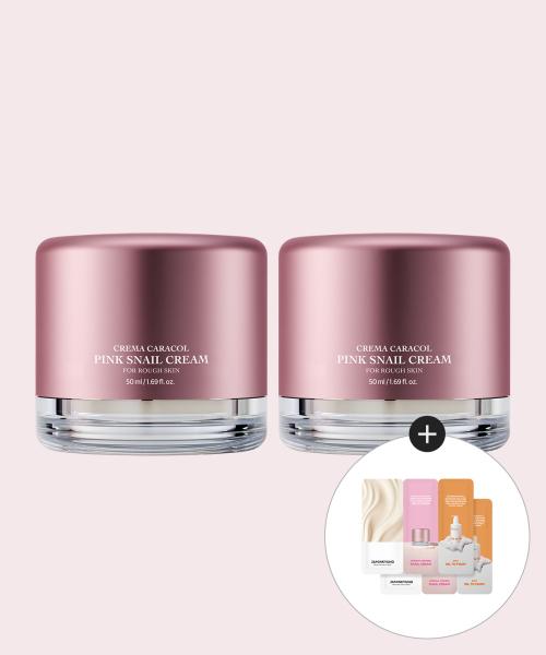 Jamin Kyung Whitening Wrinkle Elasticity Glow Pink Snail Cream 50ml (2-Pack) NONE