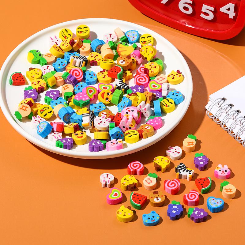 Mini Cartoon Fruit Erasers for Kids - Creative, Multiple Styles, Fun Gifts