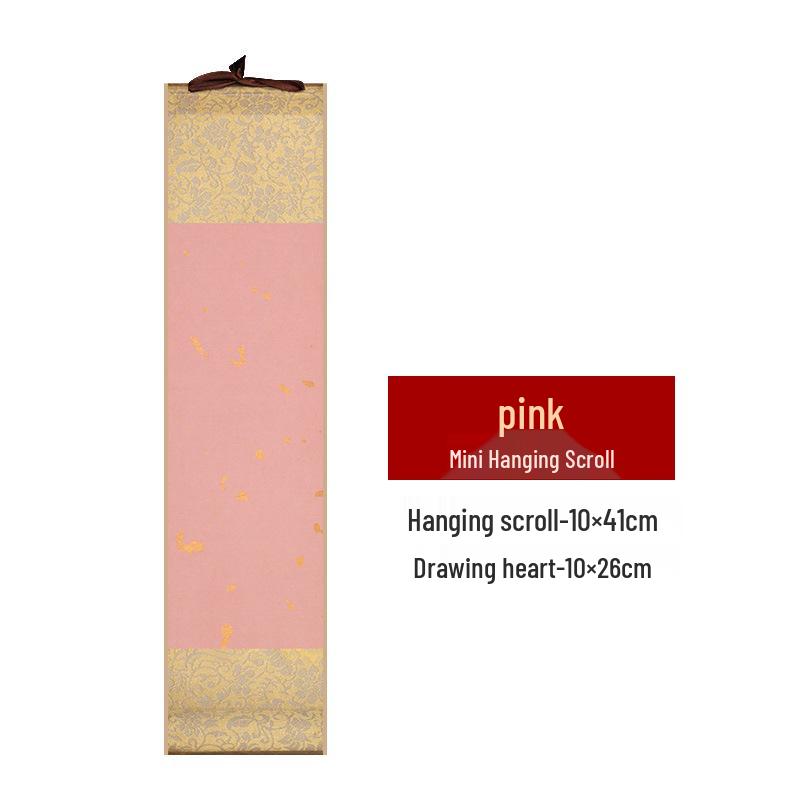 Mini Hand-Painted Hanging Scroll On Semi-Sized Xuan Paper for Calligraphy and Art