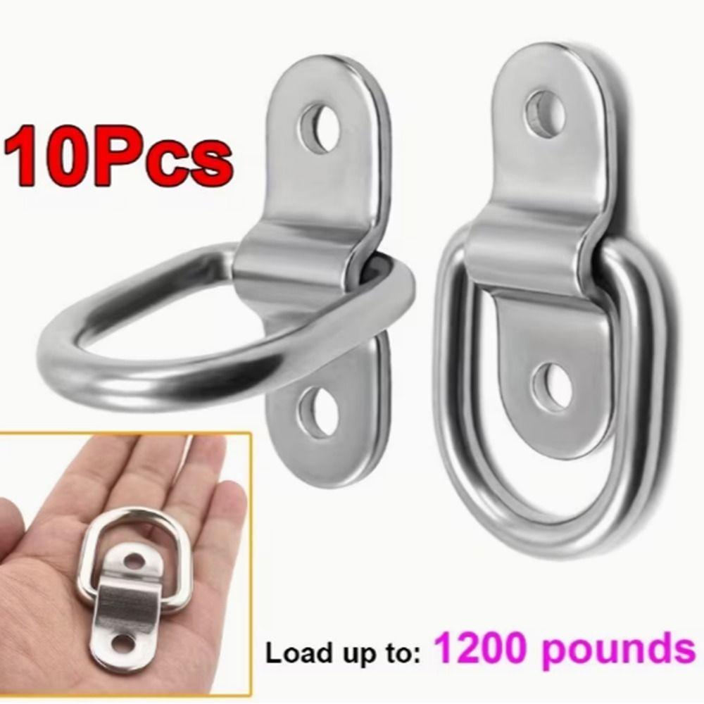 10Pcs Universal Fit Cargo Tie Down Ring Heavy Duty Fastener Ring Trailer Pull Hook Car ATV UTV