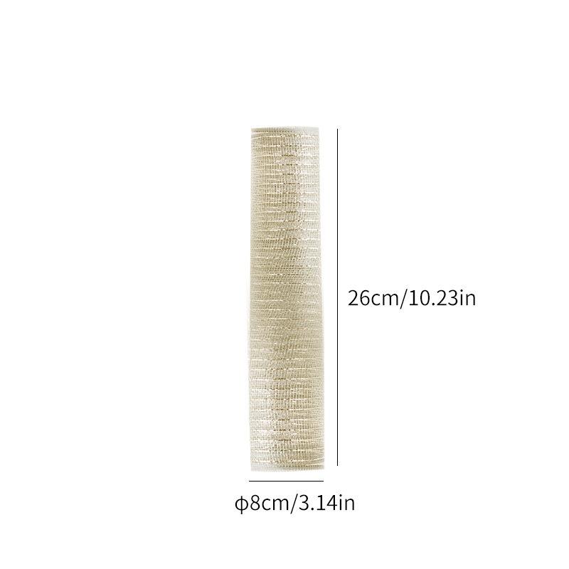 1 Roll 10 Yards Christmas Tulle Champagne Golden Christmas Tree Decorative Mesh for DIY Christmas Wreaths Holiday Decoration