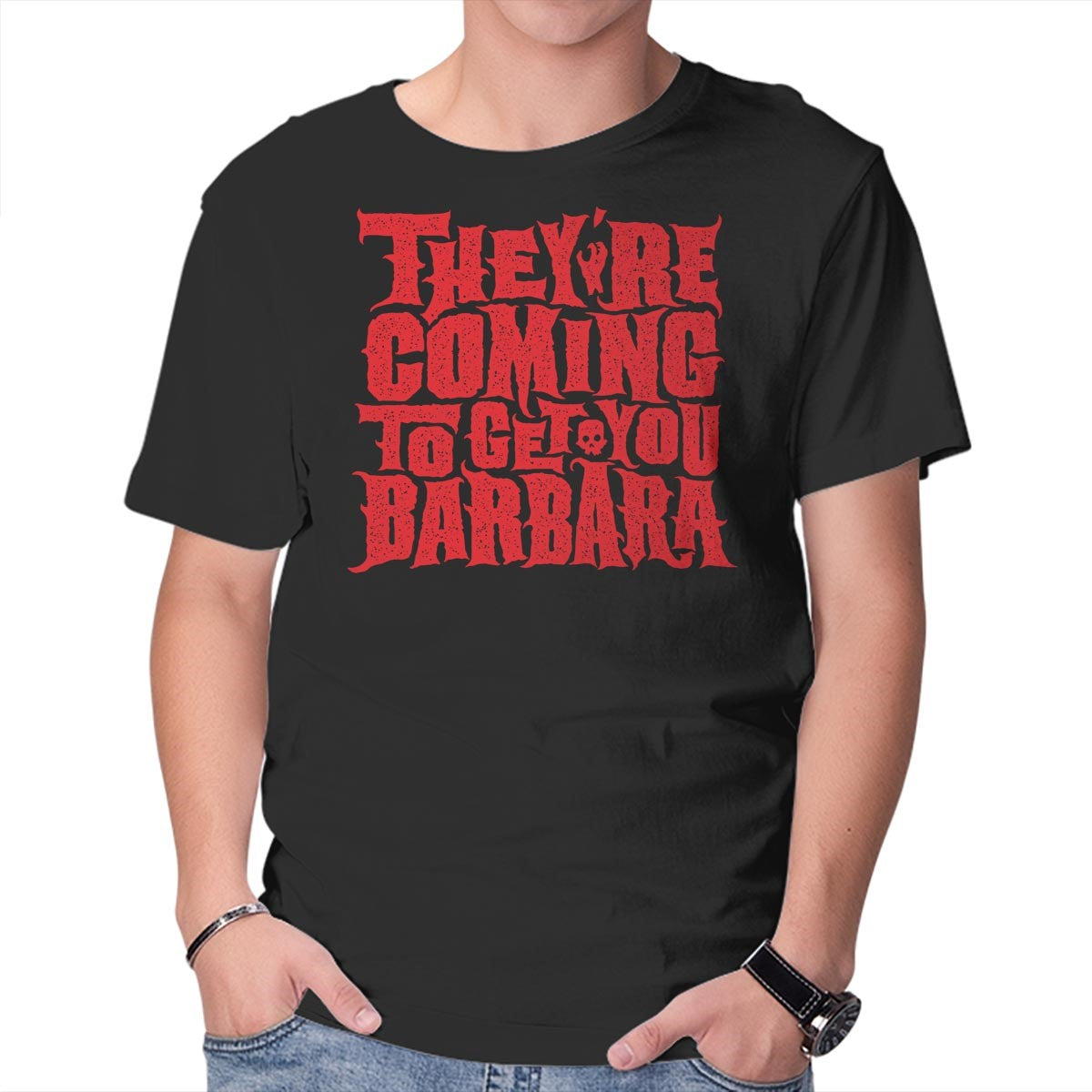 Unisex Crew Neck T-Shirt They re Coming to Get You Graphic Short Sleeve Casual Tee XXL