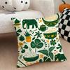 Elephant and Flower Cushion Cover Natural Linen Double Sided Print  Throw Pillow Case for Sofa Couch Home Decor