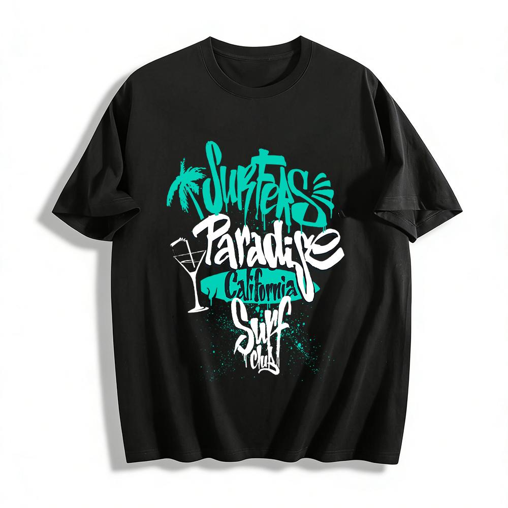California Surf Paradise Graphic Casual Tee Pure cotton T-shirt XXS
