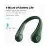 (Green) Portable Bladeless Cooling Fan Neck Fan Hands-Free