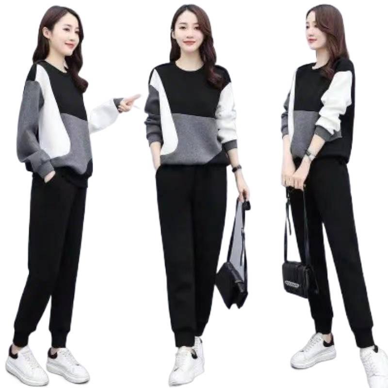 2026 Early Autumn Slimming Plus Size Women's Two-Piece Sporty Fashion Set