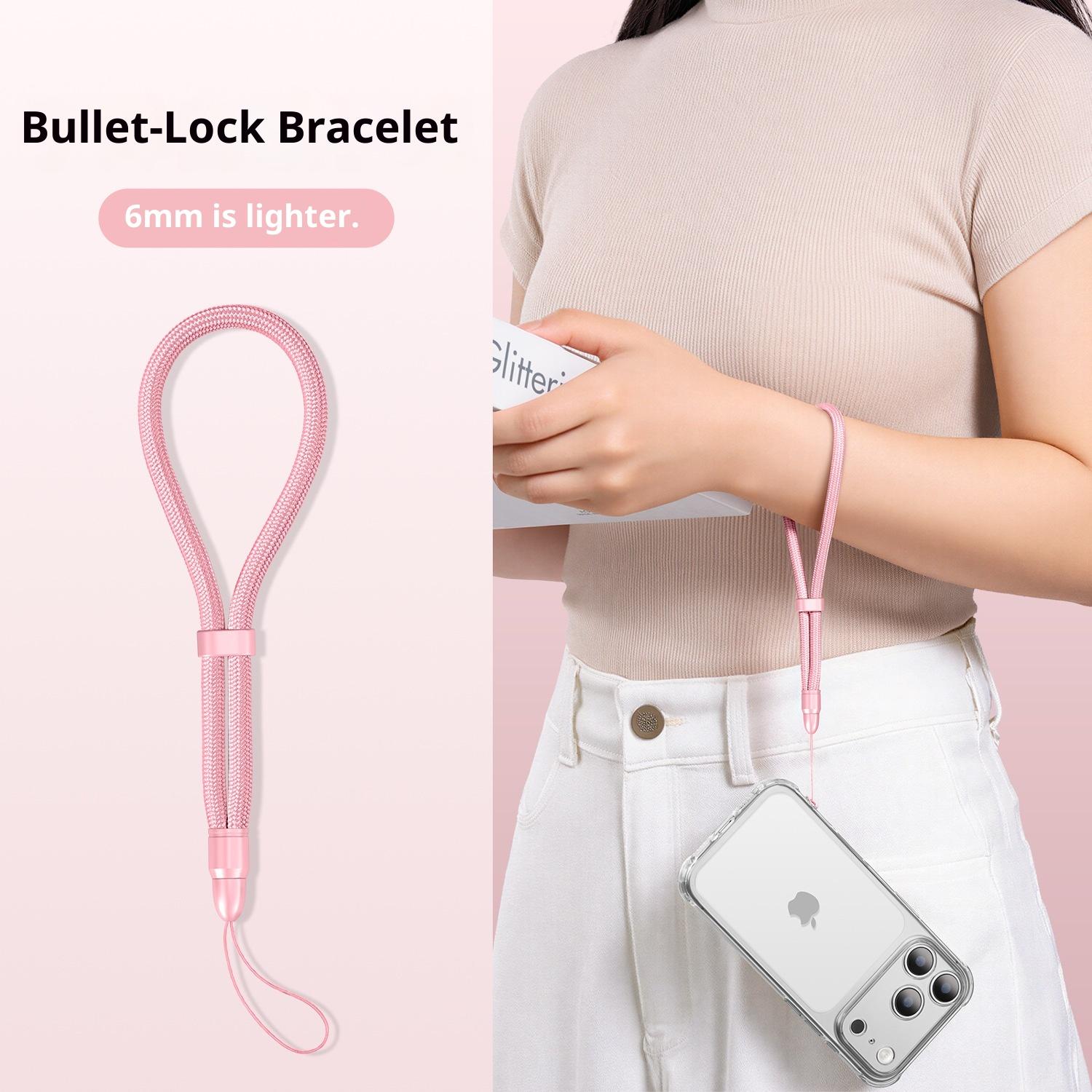 

Generic Premium Phone Wrist Lanyard Adjustable Self Locking Anti Lost Anti Theft Extra Sturdy Short Gasket For Daily Outdoor Use світло-рожевий колір