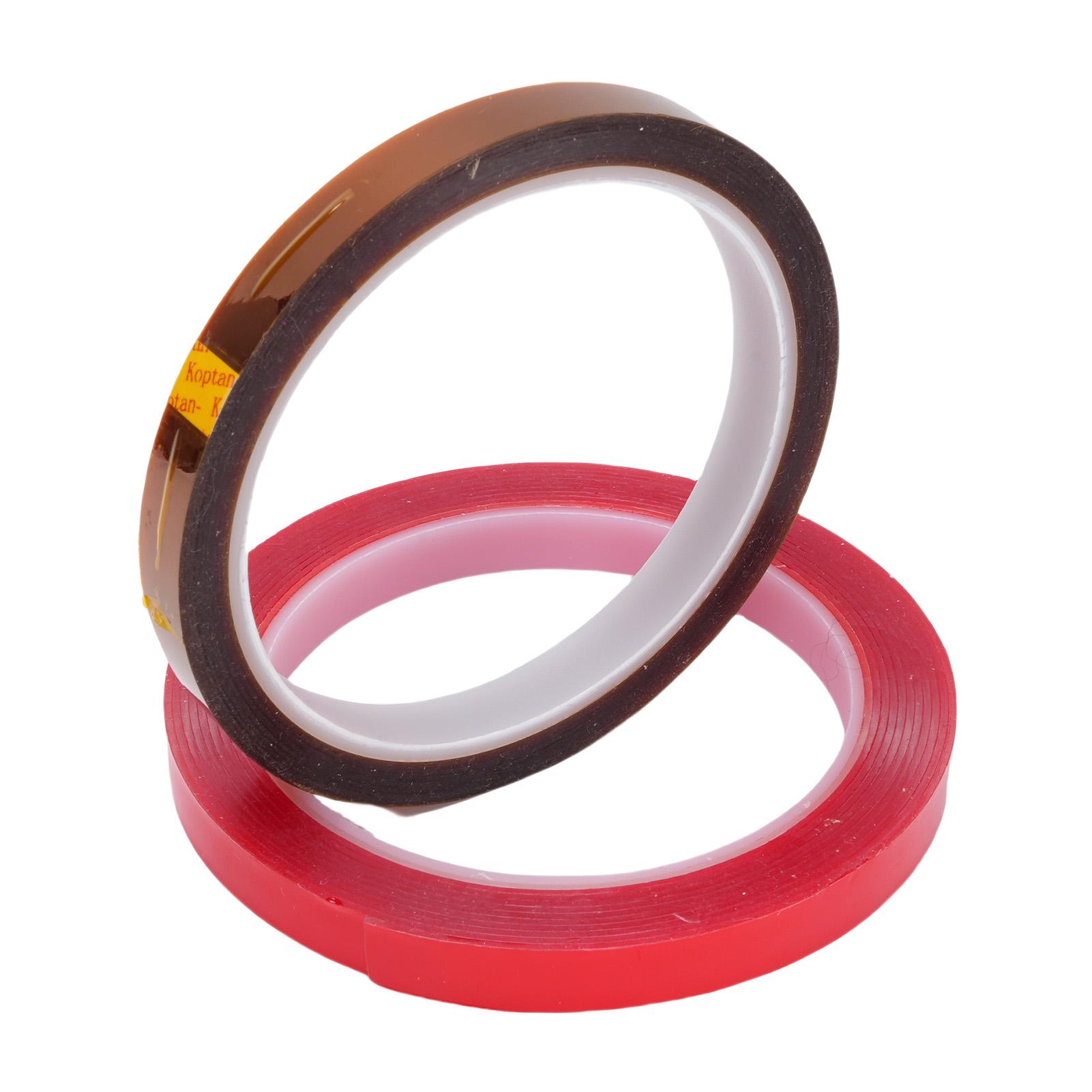 

2 рулона термосублимационной пресс-ленты красного и коричневого цвета, высокотемпературная полиимидная лента для