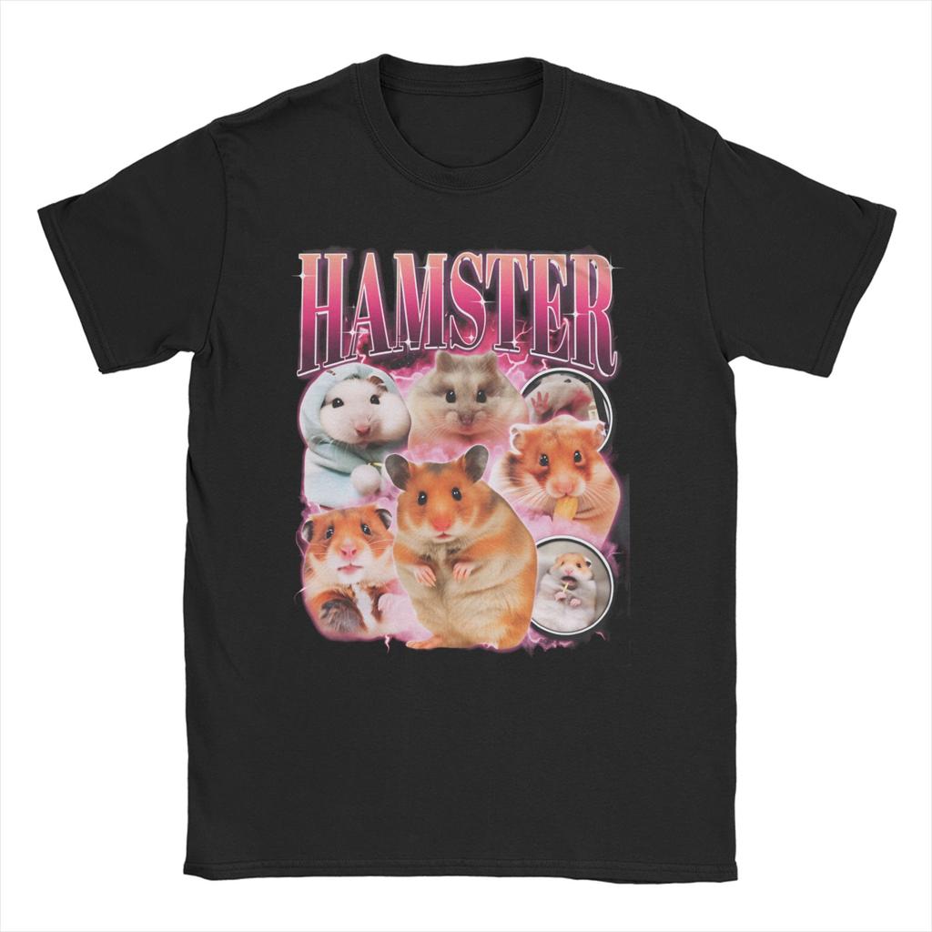 Dank Meme Hamster Staring Front Camera Hamster Calling WoUnisexs T Shirt Tee Shirt TShirts Pure Cotton Birthday Present Clothing