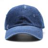 Retro Washed Cotton Denim Men'S Baseball Cap Ripped Baseball Cap Simple Light Board Cap Sun Hat Women