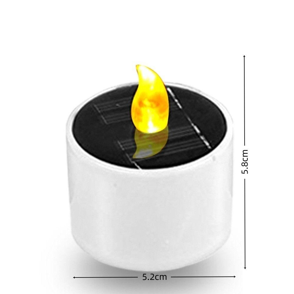 6pcs Warm White Candles Lights Solar Flickering Candles New Sensor Decor Lamp  Garden Lighting