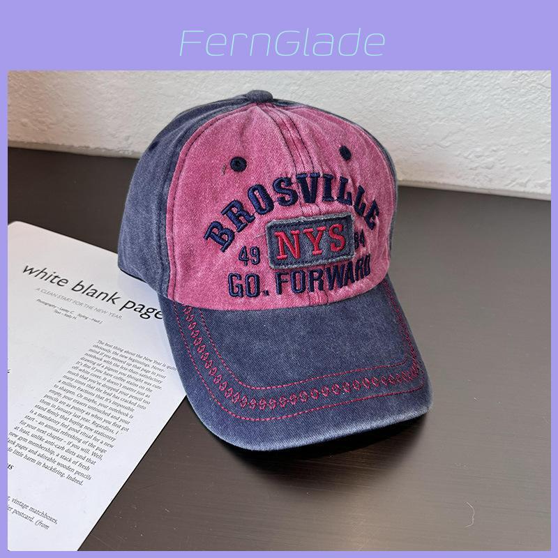 Vintage American Style Baseball Cap With Washed Cotton For Casual Summer Wear