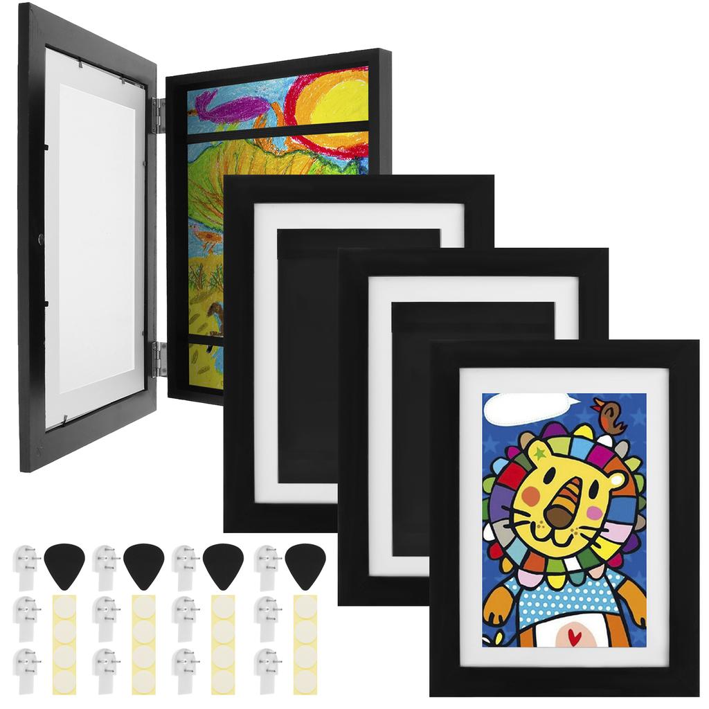 1/2/4Pcs Children Art Frames Front Open Changeable Kids Frametory for Poster Photo Drawing Paintings Pictures Display Home Decor
