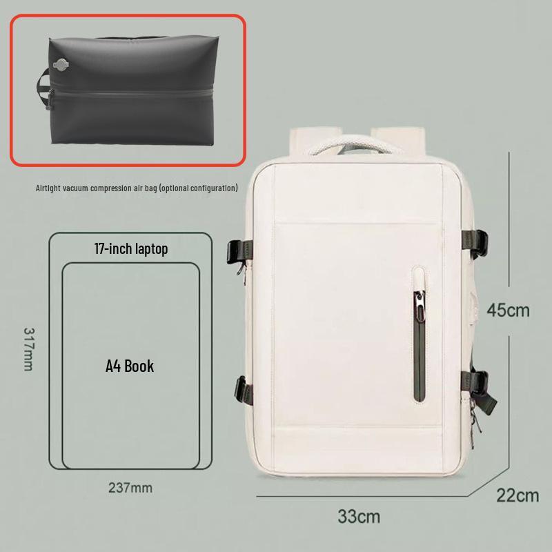 Expandable Double Shoulder Backpack - Unisex Carry-on with Multi-layer Storage and Laptop Compartment, Super Large Capacity