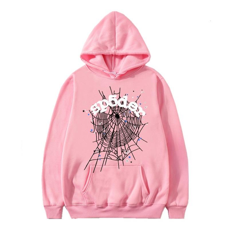 Web-script Herren Hoodie Klassischer Kapuzenpullover, Spinnennetz & Gebogene Buchstaben Grafik auf der Brust, Gemütliches Fleece-Sweatshirt für Sport Outdoor Freizeit Outfits
