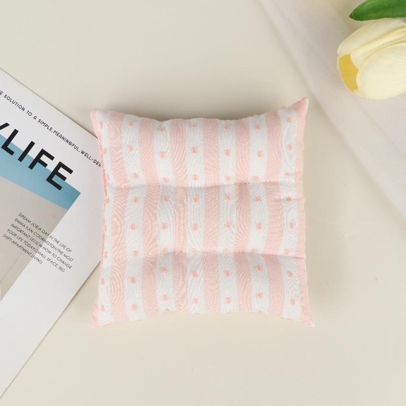 Stripes Polka Dot Coasters Portable Square Cotton Cloth Insulation Pad Soft Hanging Drink Coasters Photography Props