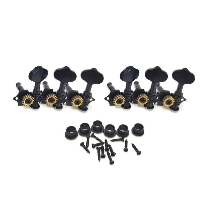 6Pieces Metal Guitar Tuning Machines Suitable for Professional Musicians Seeking Superior Sound and Robust Construction
