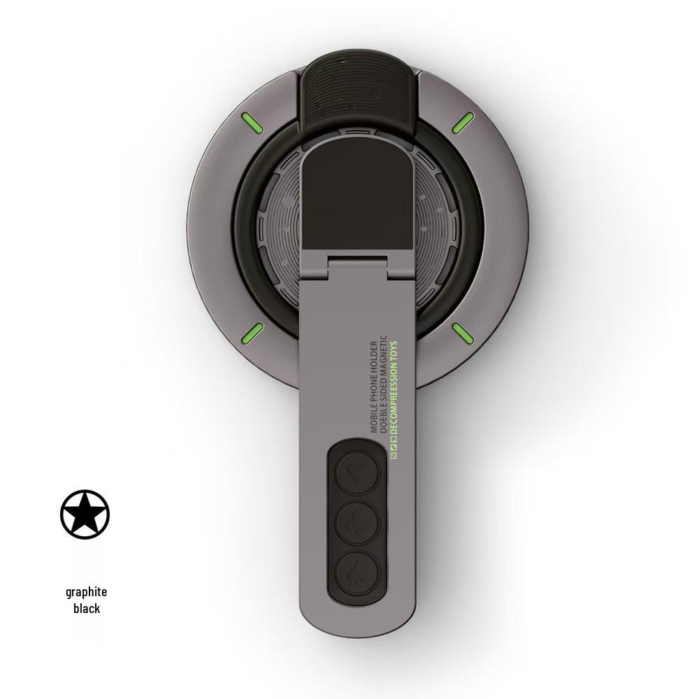 360° Rotating Double-Sided Magnetic Decompression Finger Ring Phone Holder