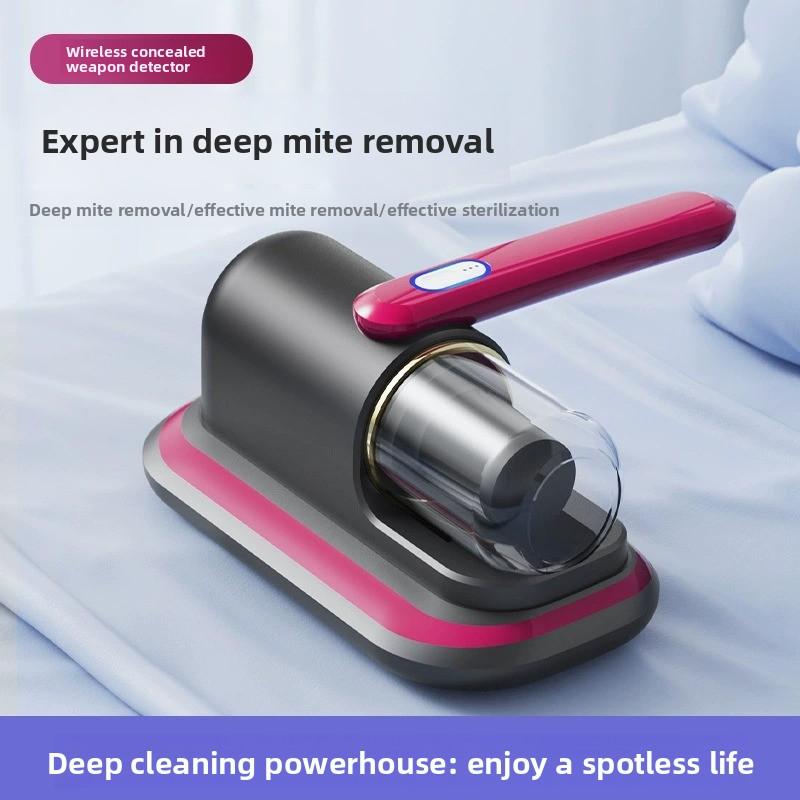 Aspiradora de ácaros portátil con luz UV y succión potente para limpieza profunda de colchones y cama