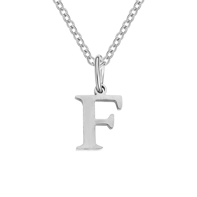 Elegante Collar con Colgante de 26 Letras para Mujer - Diseño Único Cadena para Clavícula de Acero de Titanio