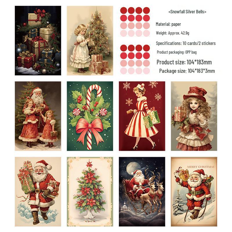 Christmas Warm Heart Music Festival Greeting Card with Scenic Background