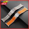 Titanium Fluororubber Band for Apple Watch Ultra 3 2 49mm 46mm 45 44mm Steel Strap for Iwatch 11 10 9 8 7 SE Luxury Watchband