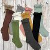 Girls Knee High Socks Baby Kids Toddlers Ruffle Long Soft Cotton Sock Lace Flower Children School Socks