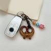 Realistic Chocolate Pretzel Bread Style Phone Charm Ornament Bag Pendant Fashion Bags Accesories For Daily Essential