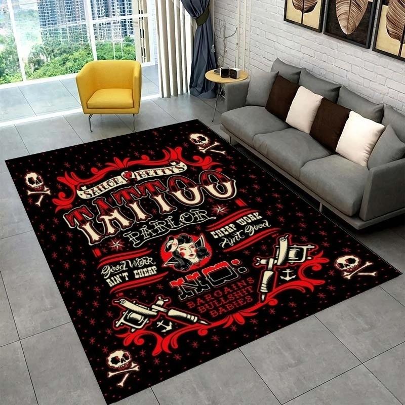Tattoo Studio Carpet Mystic Witchcraft Carpet for Living Room Decorations Sofa Table Large Area Rugs Tattoo Studio Doormat Decor