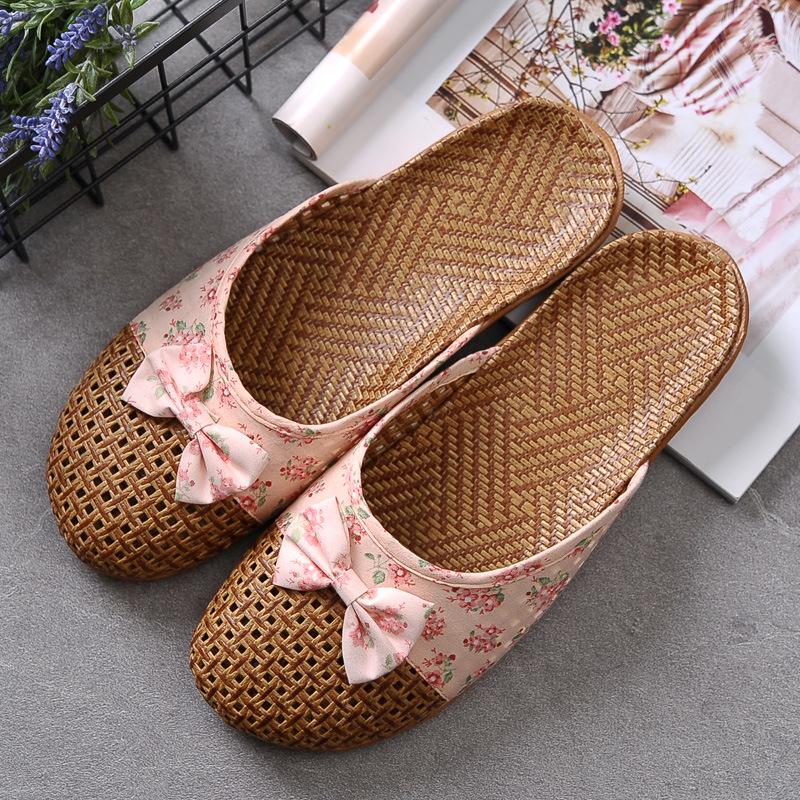 Unisex Summer Indoor Non-Slip Linen Slippers