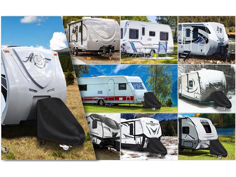 Black RV Travel Trailer Hitch Cover