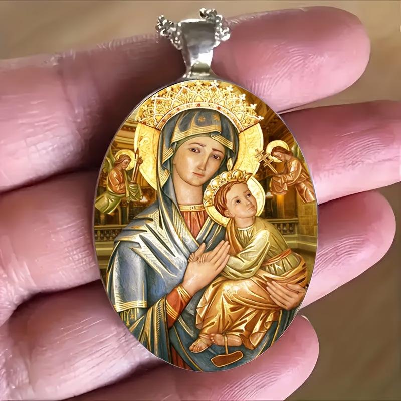 New Exquisite Pattern Base Glass Map Pendant Necklace Jewelry