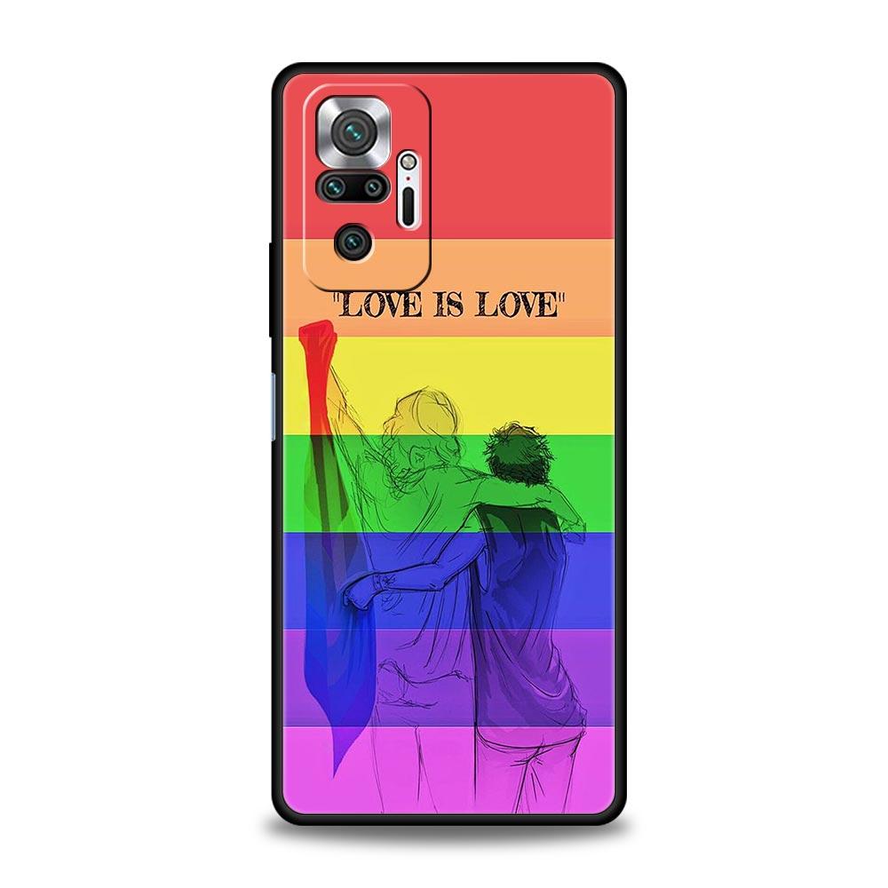 Gay Lesbian Rainbow Pride Phone Case Cover for Redmi 14C 10C Note 15 14 13 12 10 11 K40 Pro Plus Soft TPU Shockproof Shell Capas