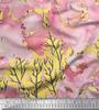 Soimoi Japan Crepe Satin Fabric Peony Watercolor Printed Craft Fabric by the metre 42 Inch