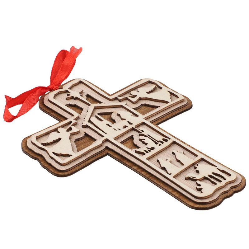 AEE4-Jesuspirit Cross Ornaments For Christmas Tree - Christian Christmas Ornaments - Jesus Christmas Ornaments Religious
