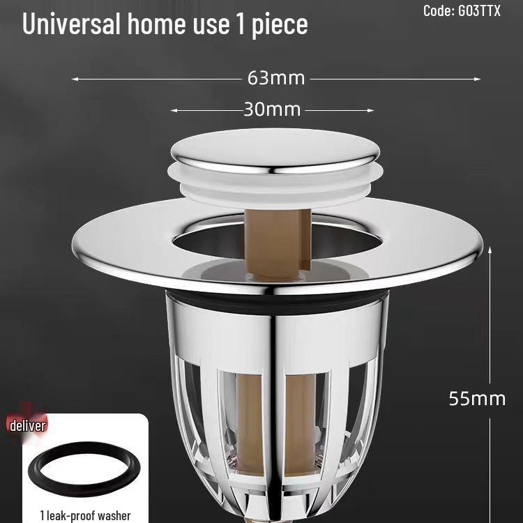 

Слив для раковины нажимного типа с дезодорирующей заглушкой от протечек