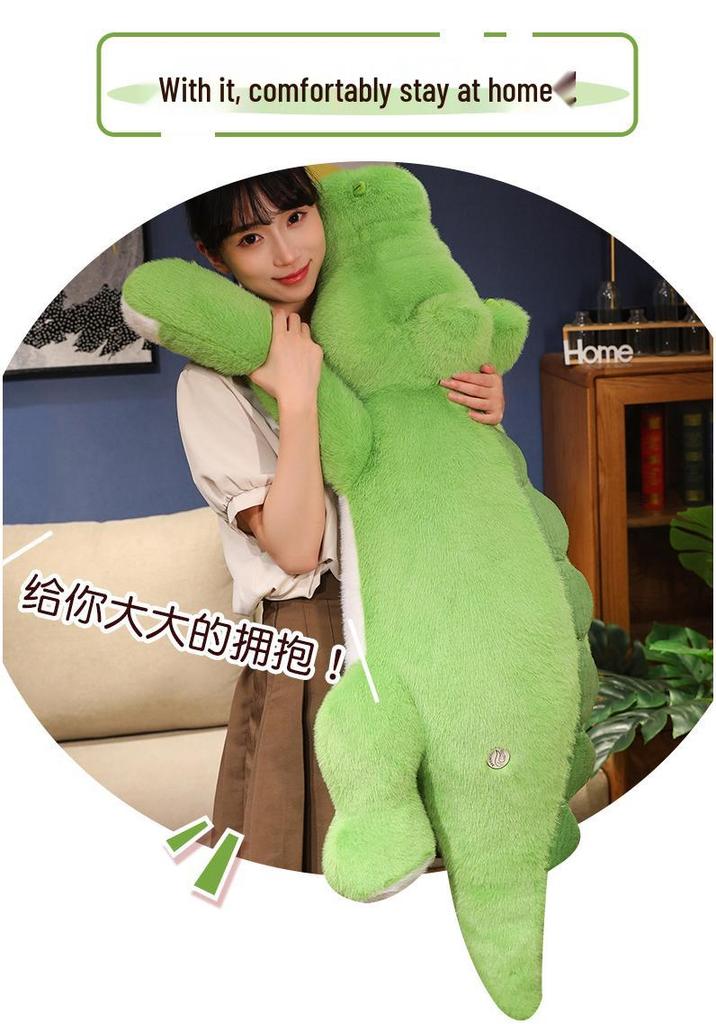 Cute Crocodile Plush Sleep Pillow for Girls - Adorable Sleeping Companion and Gift
