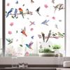 2 Sheets 40pcs Wall Sticker Reusable Branches Flower Bird Butterfly Static Decorative Decals
