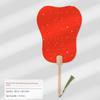 Thickened Xuan Paper Fan Surface Circular Fan Double-Sided Blank Paper Fan Painting Heart Card Paper DIY Kids Handmade Fan Painting Brush