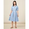 Binpolleidiseu Nylon Blend Short Sleeve Dress Sky Blue (Bf5471C05Q)