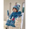 Korean-style student autumn and winter women's knitted hat, scarf, and touchscreen gloves three-piece set, warm Christmas new hat