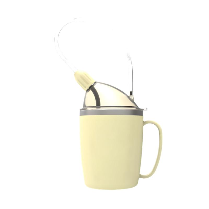 Practical 350ml Health Drinking Vessel With Angled Straw And Tight Cover For Rehabilitation And Specific Requirements