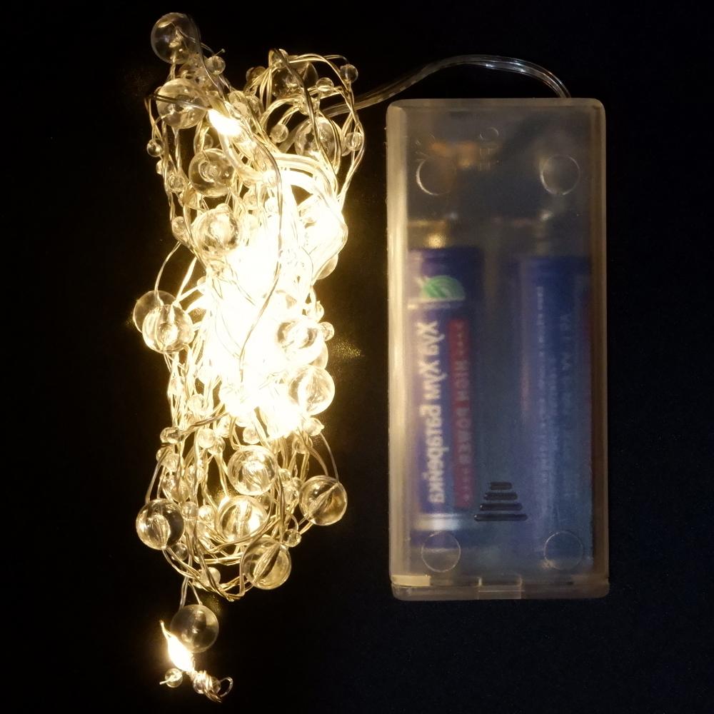 Battery Pearl LED Lights, Pearl LED Copper String Lights Fairy Lights, Wedding Family Party LED Lights, Christmas Decoration Lights