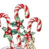 2 Sheets Christmas Tree Window Cling Removable Waterproof Xmas Candy Cane Static Glass Sticker Home Office Room Holiday Party Decoration Decal