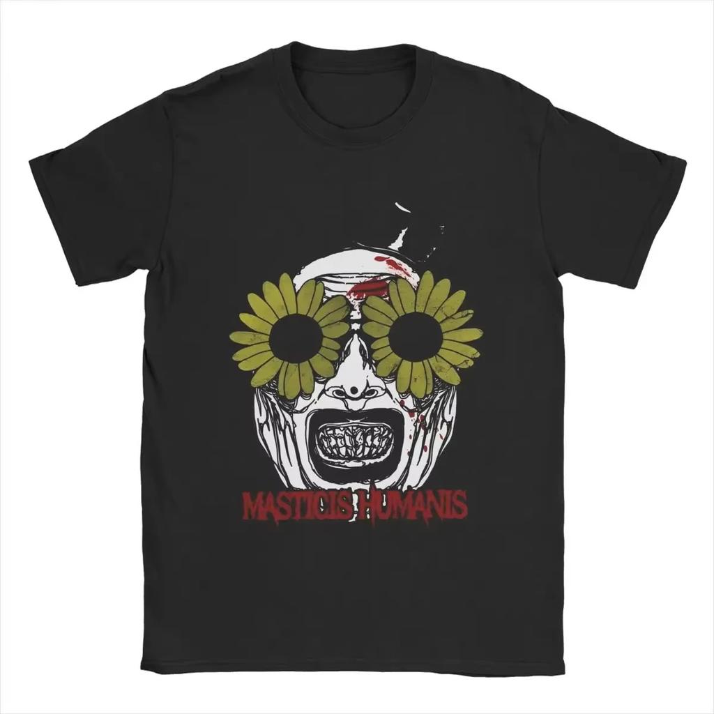 Mann, Frau, Weihnachtsmann, Künstlerischer Clown, Witz 3, Horrorfilm, Weihnachts-Grafik-T-Shirt, Kostüm, Original Reine Baumwolle