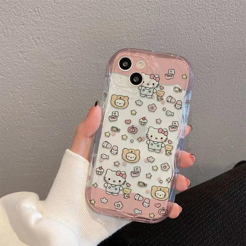 Hello Kitty Element Applies To iPhone16 Pro Mobile Phone Case 15plus Apple 14promax Cute 13 Pro Soft
