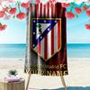 Custom Name Atletico Madrid Print Beach Towel, Large Soft Quick Dry Towel for Beach Camping Swimming