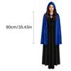 1Pc Velvet Hooded Cape, Halloween Cloak Robe Unisex Witch And Elf Cosplay Accessory Suitable For Costume Masquerades, Devil And Vampire Dark Outfits