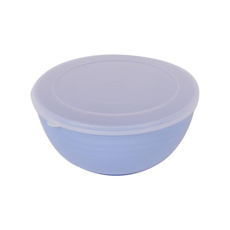 Wheat Straw Household Set Bowl, Plastic Bowl, Sealed Lid, Fresh-keeping Bowl, Refrigerator Storage Fresh-keeping Bowl